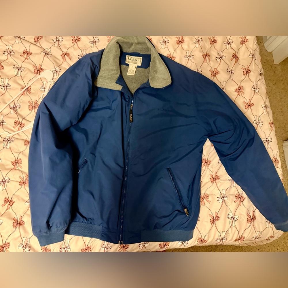 L.L. Bean Fleece-Lined Insulated Warm-Up Jacket- Size XL Tall